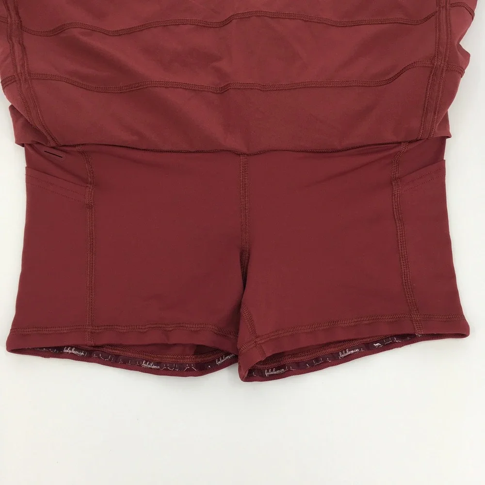 Lululemon Pace Rival Skirt Skort Sz 4 Mulled Wine Maroon Pickleball Tennis Run